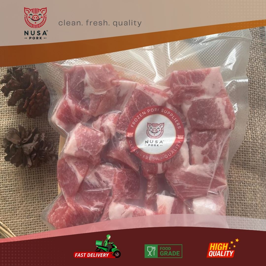 Daging Babi Collar Potong Dadu-image