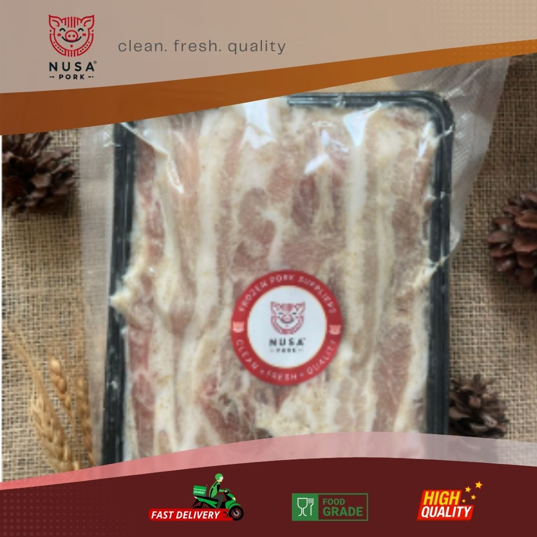Samcan Slice Marinasi 500gr - Pork Belly off skin bumbu siap masak-image